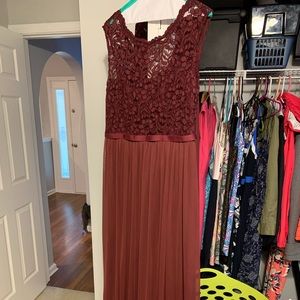 David’s bridal style f19328 wine dress size 10